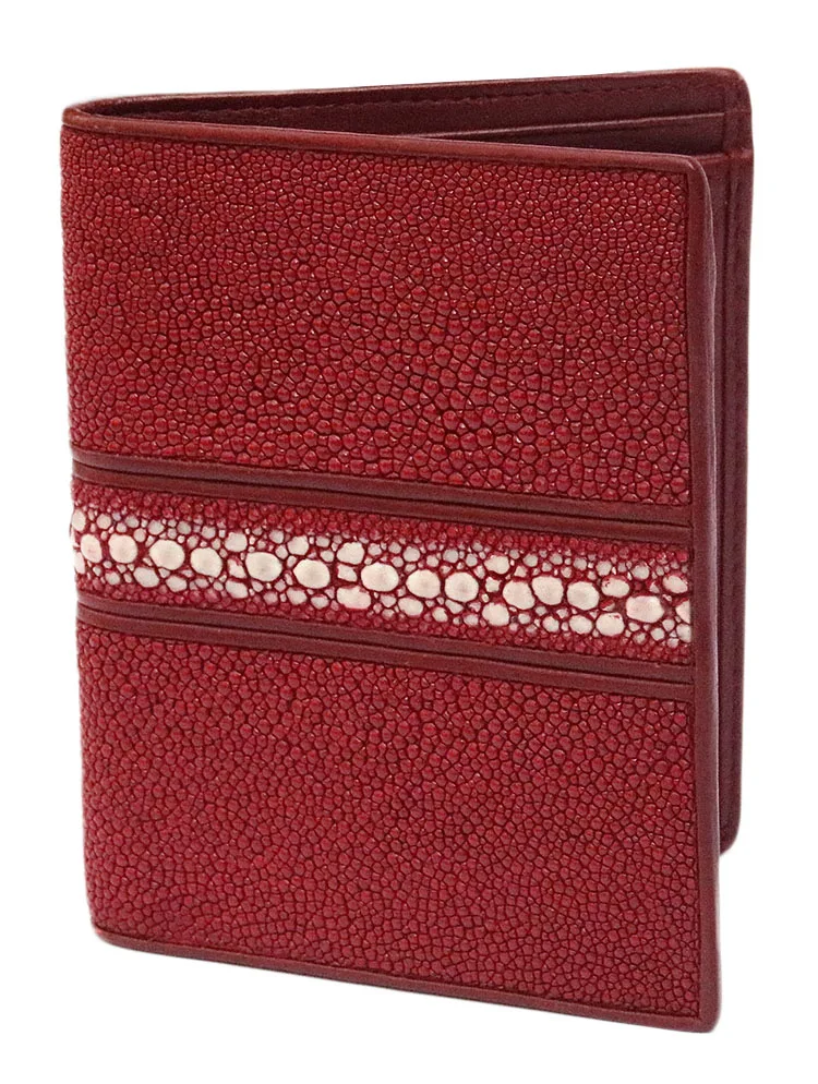 Authentic Real True Stingray Skin Unisex Male Short Card Holders Genuine Leather Men's Trifold Wallet Women Small Clutch Purse 5