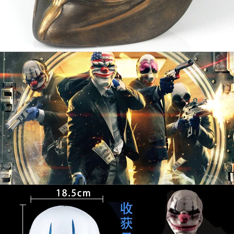 V For Vendetta Payday: The Heist Female Robber аниме Наруто Учиха Мадара Мстители муравей Джокер Косплей Маска вечерние на Хэллоуин