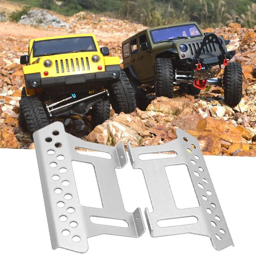 

2 Pcs 1/10 RC Car Foot Pedal Metal Side Pedal Plates Durable Axial Footplate for 1/10 SCX10 RC Car Accessory Parts