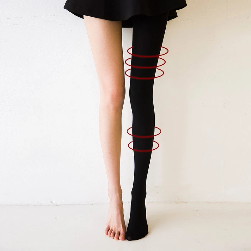 black full foot Новые женские эластичные колготки, дышащие, одноцветные, приподнимают ягодицы, компрессионные чулки - Цвет: black full foot