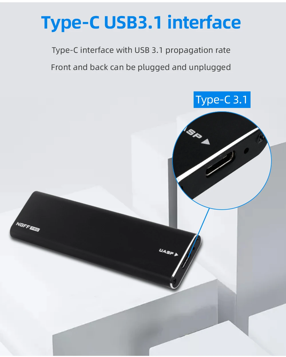 TISHRIC HDD корпус SSD NGFF/M.2 к USB3.1 сплав Мобильный жесткий диск коробка HDD чехол type-C интерфейс Поддержка SATA протокол M.2