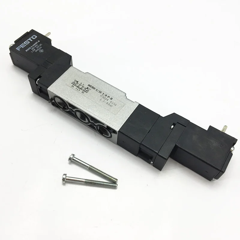 MEBH-5 3E-1 8-P-B MEBH-5/3E-1/8-P-B 173024 DC24V FESTO СОЛЕНОИДНЫЕ клапаны одинарный соленоид с EB соленоидной катушкой серия MEBH пневматические компоненты - Цвет: MEBH-5 3E-1 8-P-B