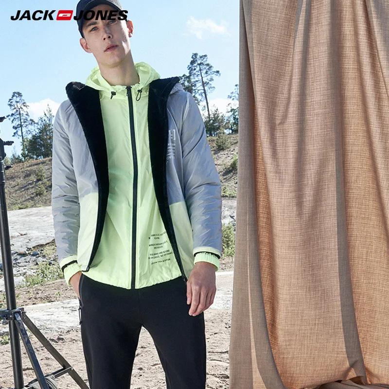 JackJones Двусторонняя с капюшоном мужская куртка| 219309519 | Мужская одежда