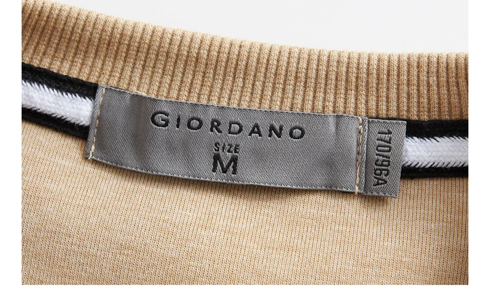 Giordano мужской джемпер с круглым вырезом и длинными Рукавами, выполнен в нескольких цветовых решениях