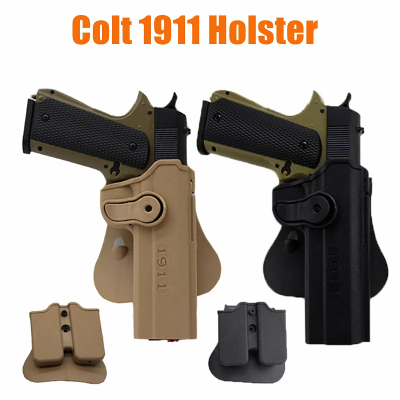 

IMI Tactical Gun Holster for Colt 1911 Airsoft Pistol Holster Gun Case Waist With Mag Pouch Military Hunting Games Accessories