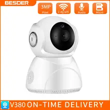 BESDER-cámara IP inalámbrica de 3MP con seguimiento por Ia, cámara de seguridad para el hogar con giro panorámico/vertical, visión nocturna, P2P, CCTV, aplicación V380