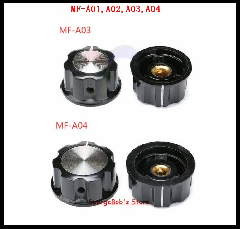 5~ 10 шт./лот MF-A01, A02, A03, A04 бакелит Вращающаяся ручка потенциометра Кепки для RV24 3590S WHT118 WX050 WX030 и т. д