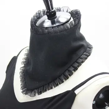 

Pleated Ruffles Rim High Fake Collar Necklace Choker Wool Neck Warmer