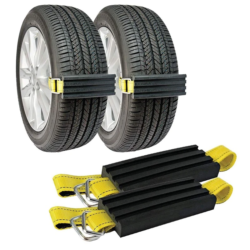 2Pcs Mud and Sand Tire Traction Device for Trucks Midream Snow Anti Skid Tire Blocks SUVs and Cars and Small SUVs 23 3.8 9cm 