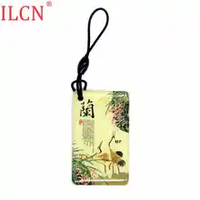 UID S50 1K 13,56 Mhz перезаписываемый брелок с рисунком орхидеи сменный NFC тег контроля доступа жетон RFID брелок IC копия 1 шт