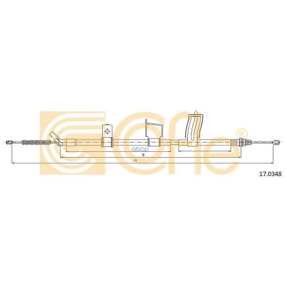 Трос Стояночного Тормоза Прав Задн Renault Koleos All(Man/Mod) 4/07- Cofle арт. 17.0348