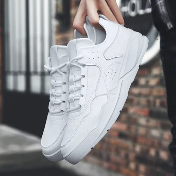 

2019 new autumn and winter explosion models of super-fiber fabric fashion England casual shoes High-top men's shoes sneakers