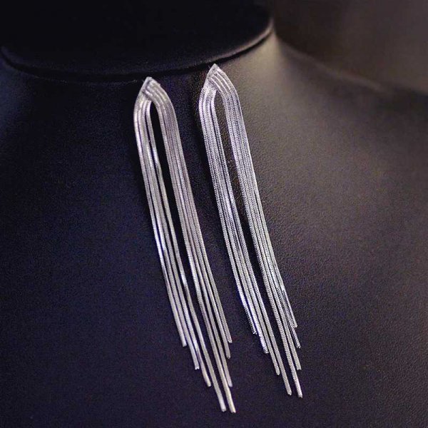 Long Tassel Earrings Korean Sweet Butterfly Rhinestone Earring Elegant Geometric Hanging Earring Jewelry 2021 New