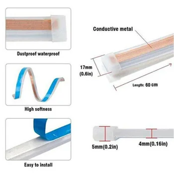 

DRL Turn Signal Light 60CM Turn Signal Light Flowing Lamp Red + Yellow DC 12V Universal