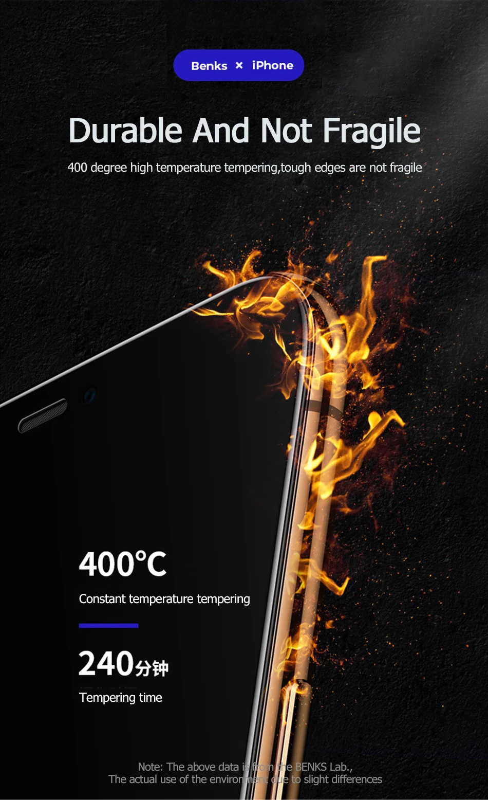 Benks OKR Tempered Glass Film 0.3mm For iPhone 11 Pro Max Full Cover Anti Blue Screen Protector AGC 9H Bubbles Free Glass Front (6)