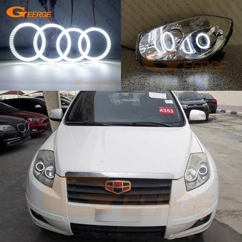 

For Geely Emgrand EX7 X7 2013-2018 Excellent Ultra bright illumination smd led Angel Eyes DRL Halo Ring