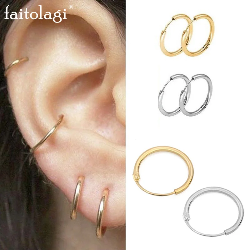 Hip-hop Triangle Alloy Earrings Gold Black Hoop Earring Ear Jewelry For Women 