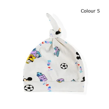 

Cartoon Knot Baby Beanies Hat Newborn Boys Girls Cotton Soft Hospital Cap Lovely Printing Nightcap for Infant Spring Autumn Warm