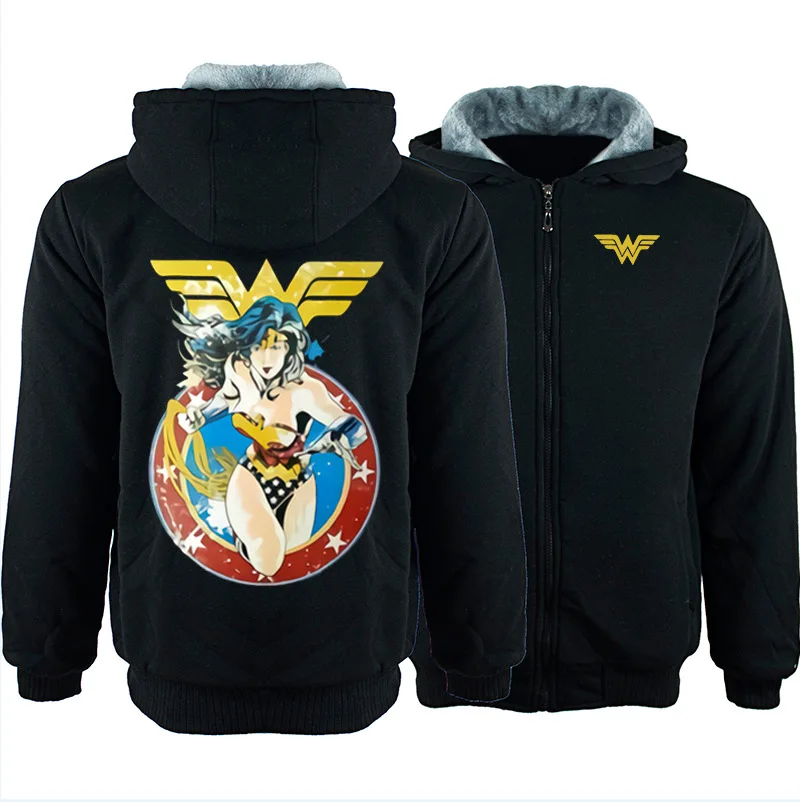 Wonder Woman, принт, белый, на молнии, костюм, толстовки, мужские, аниме, с капюшоном, косплей, толстовки, уличная, повседневные топы