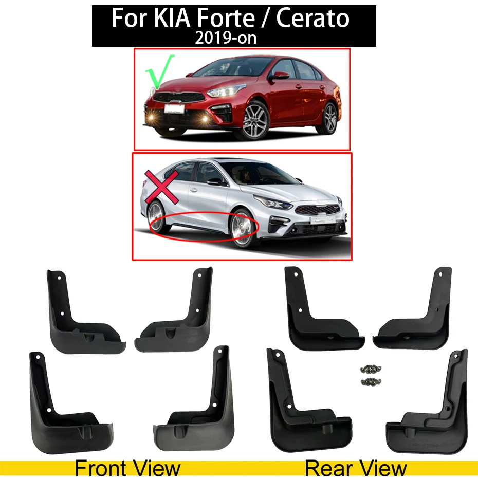 Cerato Forte 19-on Брызговики XUKEY для Kia Rio Soul Cerato Spectra Forte Optima Sportage K3 K5 X-line KX Cross Брызговики - Цвет: Cerato Forte 19-on