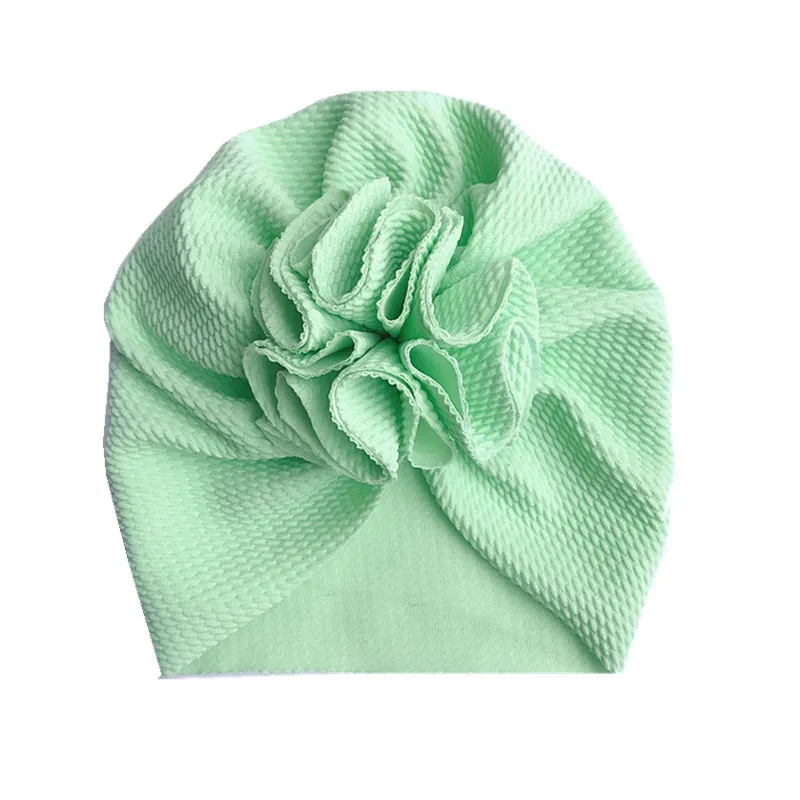 rolled up skully hat Fashion Flower Baby Hat Newborn Elastic Baby Turban Hats for Girls Solid Colors Cotton Infant Beanie Cap Headwear Muslim winter toque