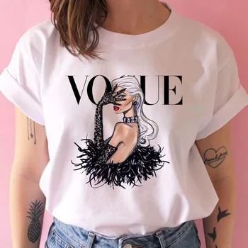 

2020 Vogue Princess Cotton T Shirt Aesthetic Women Fashion Girls 90S Tshirt Harajuku Ulzzang Print Graphic Summer T-shirt Top