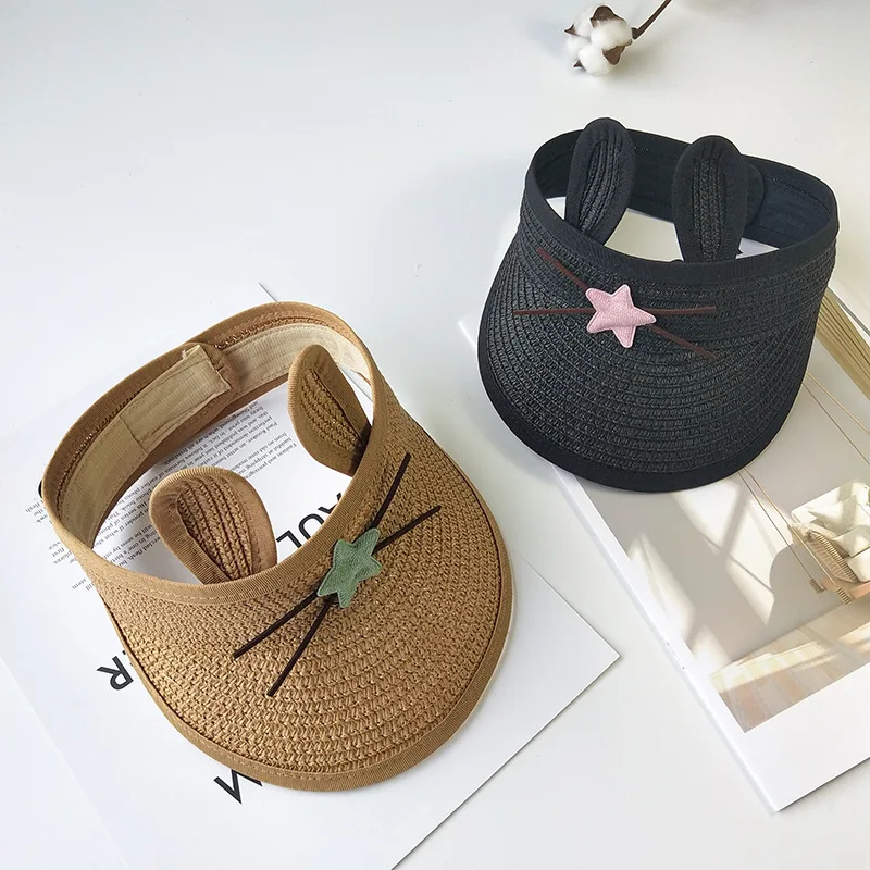 Autumn Baby Adjustable Straw Hat Thin Boys Girls Princess Kid Child Sun Cute Protection Cap Beach Shade Empty Top Hat 1-4 Yeras