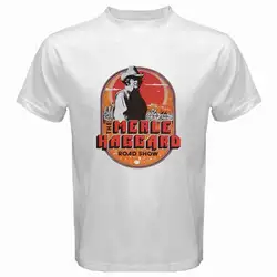 Новый Merle Haggard кантри музыкальный тур логотип мужская белая футболка Размер S до 3XL хлопок дышащая мужская футболка