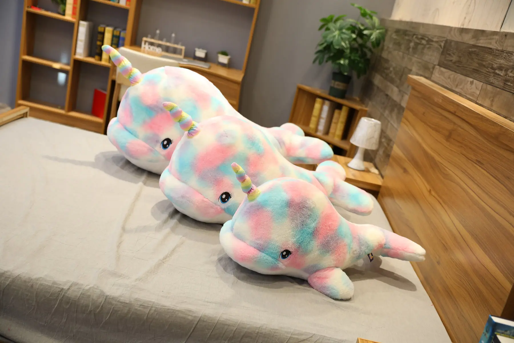 Colorful Narwhal Unicorn Plush Toy