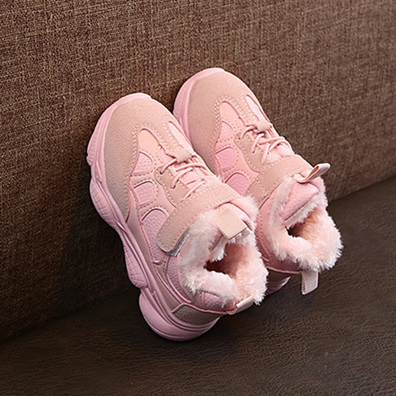 

Fashion Winter Shoes Kids Sneakers Girl Thicken Velevt Warm Shoes Children Running Sport Shoes Kids Trainers Boys Sneakers