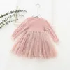 Melario Girls Dress Autumn Long Sleeve Rainbow Striped Princess Dresses for Girl Kids Dress Casual Children Clothing ► Photo 3/6