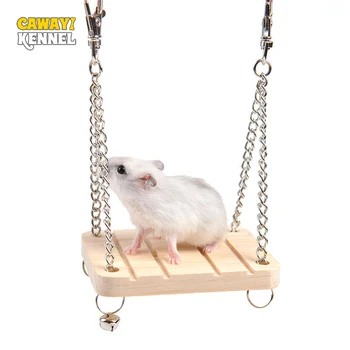 

Small Animals Products Hamster Chinchilla Toys Wooden Swing Harness Hanging Bed Parrot Rest Mat Pet Hanging Pet Toys Accessories