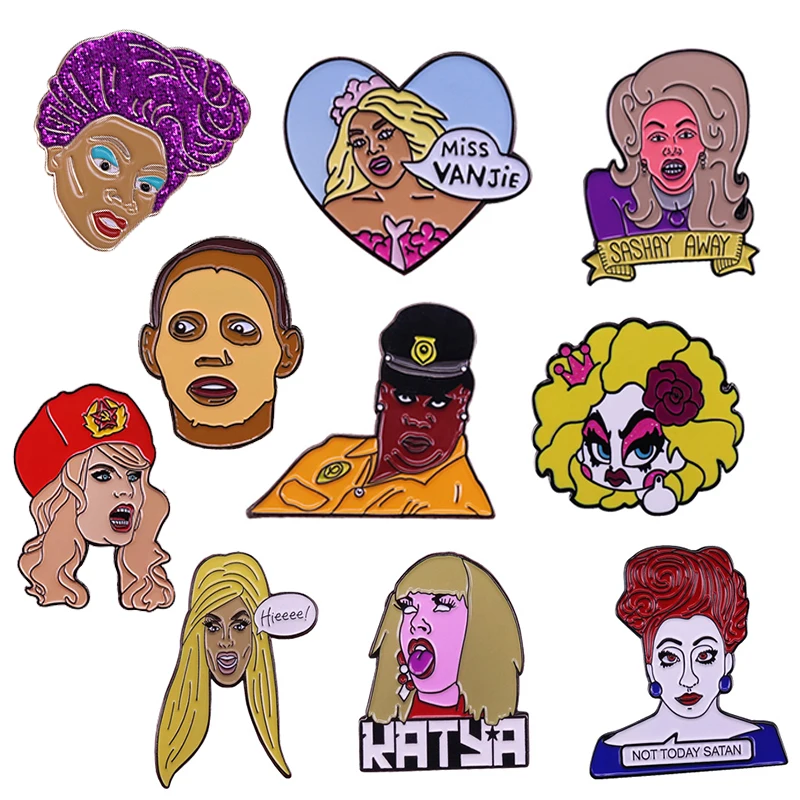 Эмалевый значок RuPaul's Drag Race брошь с изображением королевы | Украшения и