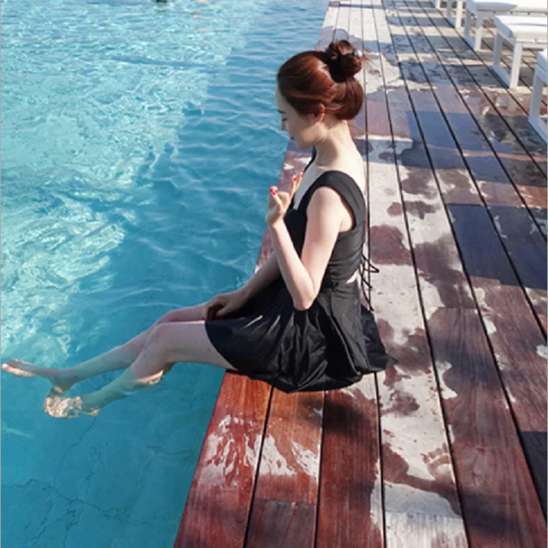 

2019 New Style Europe And America One-piece Swimming Suit Women's Sexy Bikini Dress Hot Springs Tour Bathing Suit WOMEN'S Dress