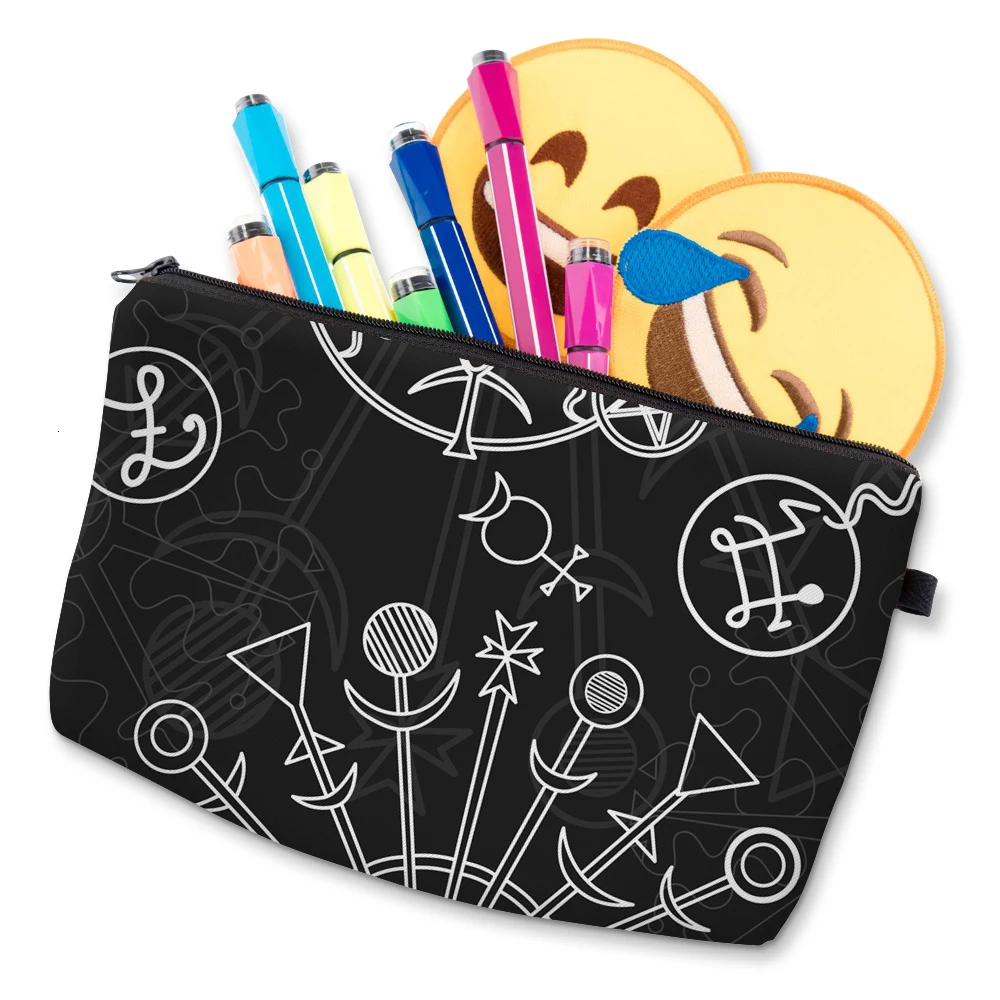 Маленькая сумка для макияжа Deanfun с художественной графикой, водонепроницаемые сумки для макияжа для женщин, сумки для хранения для девочек, аксессуары, подарок 51515