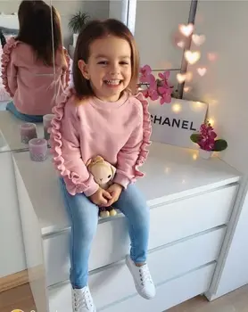 

Kids Baby Girl Clothes Ruffle Tops Sweatshirt Soft Pants 2Pcs Outfits Infant Kids Clothes toddler girl winter clothes