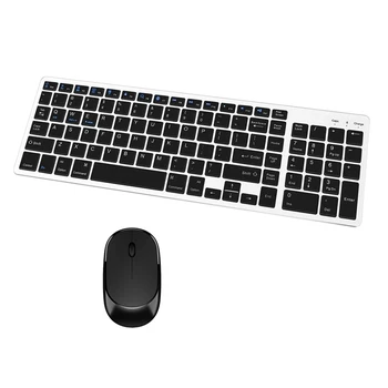 

1 Pcs Rechargeable BT Wireless Keyboard With Number Pad & 1 Pcs 2.4G Silent Wireless Mini Noiseless Ultra Slim Mouse