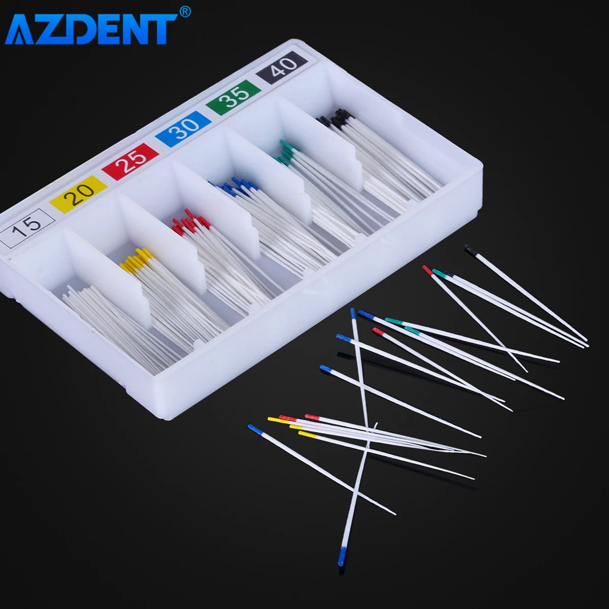 AZDENT Dental Absorbent Paper Points Moisture Absorbing Paper Tips Taper 0.02 0.04 0.06 F1 F2 F3 Dental Clinics Consumables