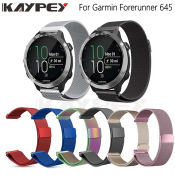 

Milanese Loop Strap For Garmin Forerunner 645 Music Smart Watch Quick Release Pins Metal Watchband for Garmin Vivoactive 3 Strap