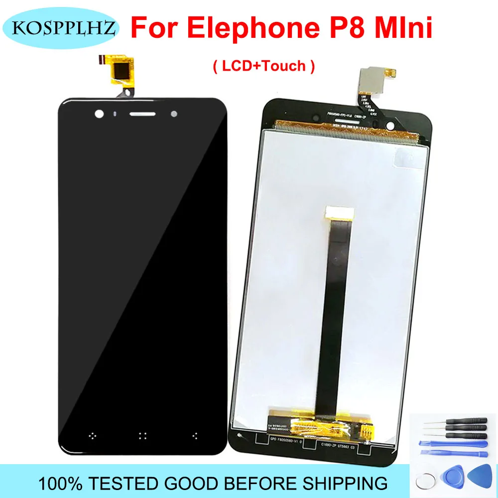 Для elephone p8 mini ЖК-дисплей+ сенсорный экран протестированное стекло lcd дигитайзера замена панели " мобильный телефон