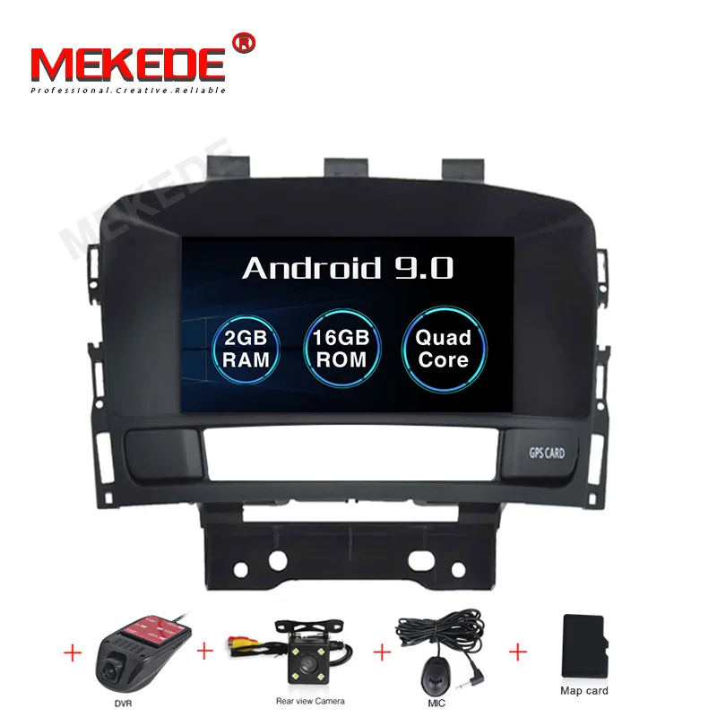 MEKEDE Android 9,0 автомобильный dvd-плеер для OPEL ASTRA J автомобильный аудио gps DVD 4 Гб ram+ 64 Гб FLASH 8 Octa Core+ DVR/wifi+ DAB - Цвет: 16G camera DVR