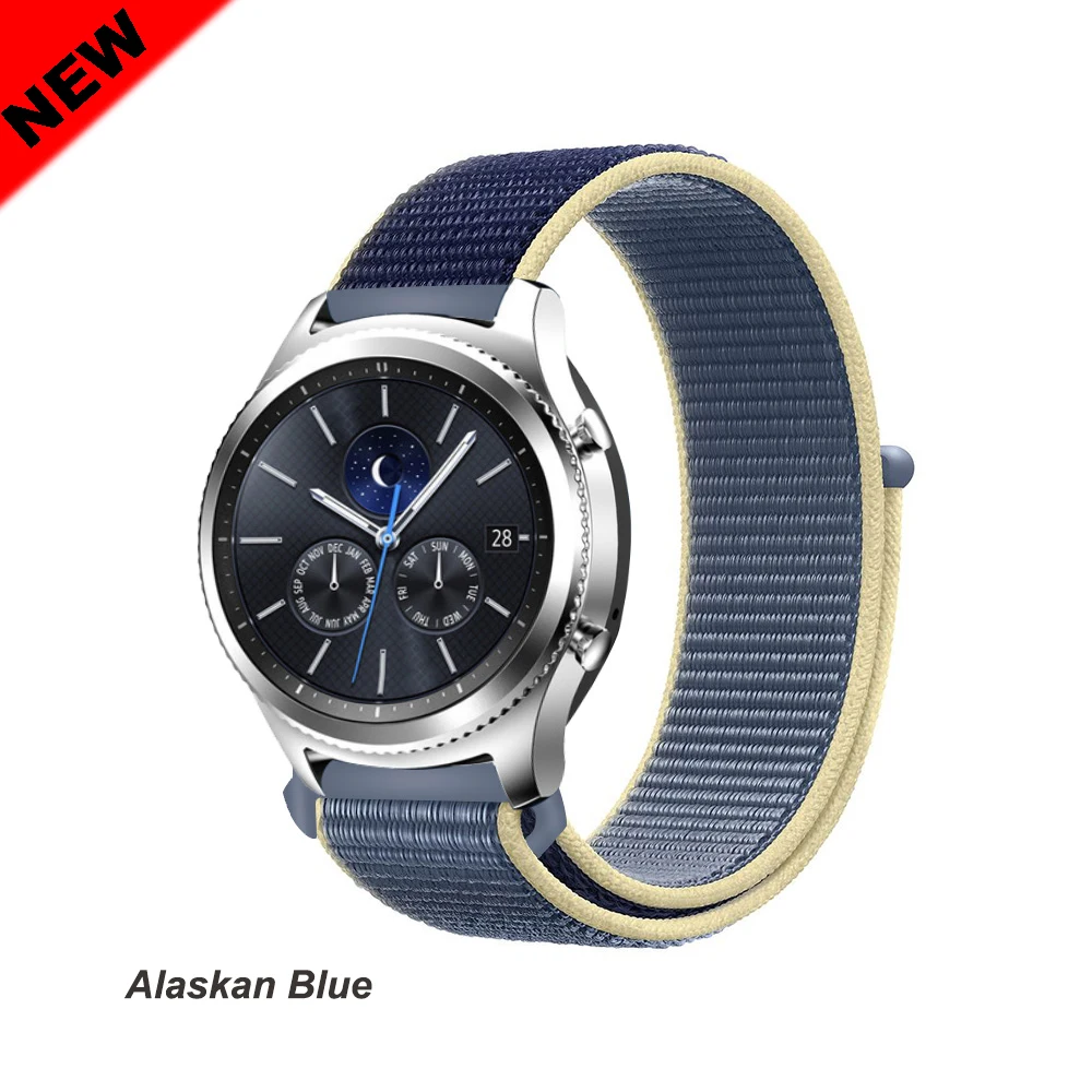 Gear s3 Frontier ремешок для samsung Galaxy watch 46 мм активный 2 42 мм amazfit ремешок Bip 20 мм 22 мм ремешок для часов huawei watch gt ремешок - Цвет ремешка: Alaskan Blue 45