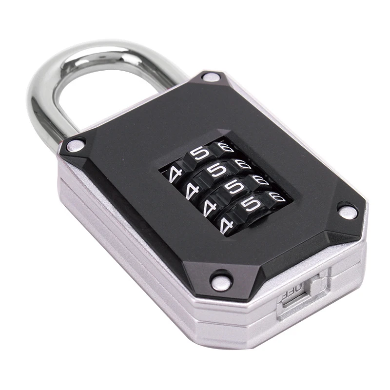 Modern Simple Black Digital Big Size 4-digit Code Lock Door Gymnasium Wardrobe Storage Cabinet Padlock