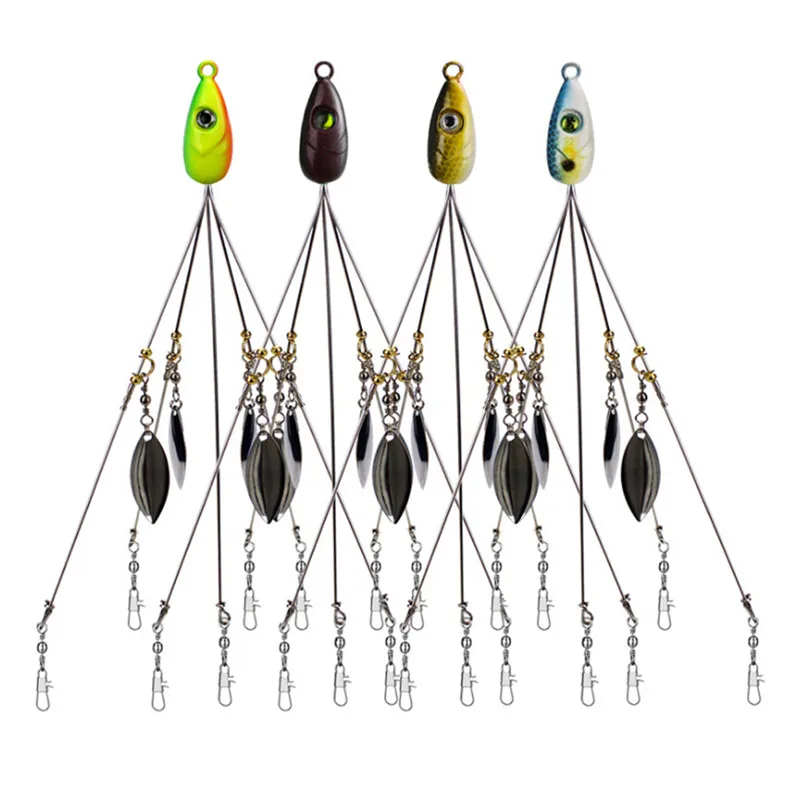 

Umbrella Fishing Lure Alabama Fishing Group 21.5cm 18g Group Attack Fishing Group Metal Bait With Sequin Road Lure Bait Gear