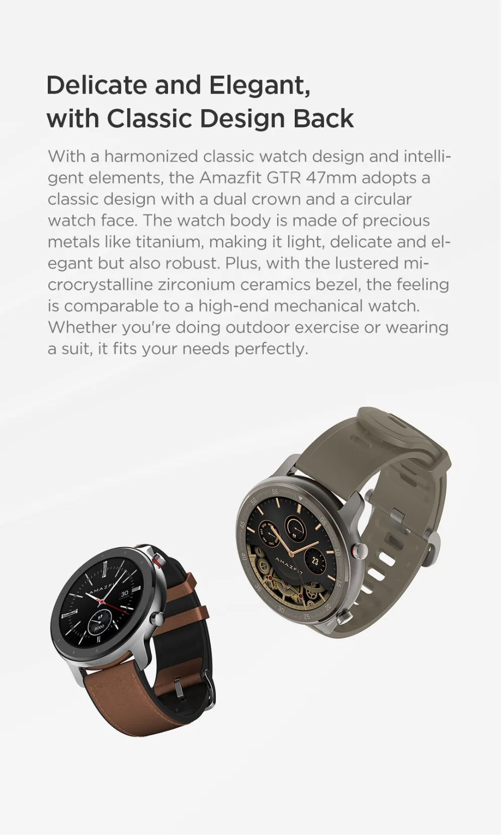 Глобальная версия, Новые смарт-часы Amazfit GTR 47 мм, 5ATM, умные часы, 12 дней, батарея, управление музыкой для Android IOS