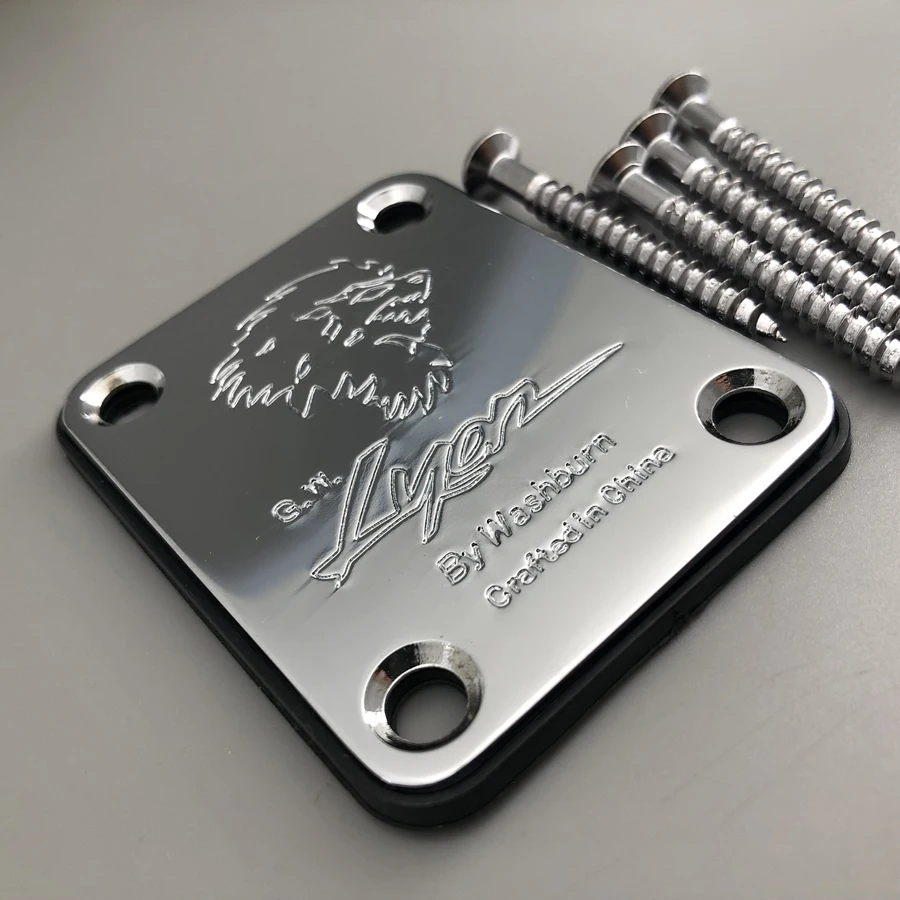 

Washburn guitar neck plate chrome
