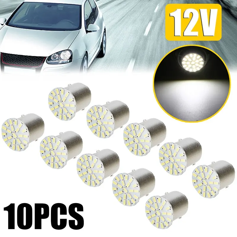 10pcs 12V 1157 22SMD P21W BAY15D LED Bulb Car Auto Front Lights Brake Lights Turn Lights Parking Lamp Bulbs FOR Car Lighting