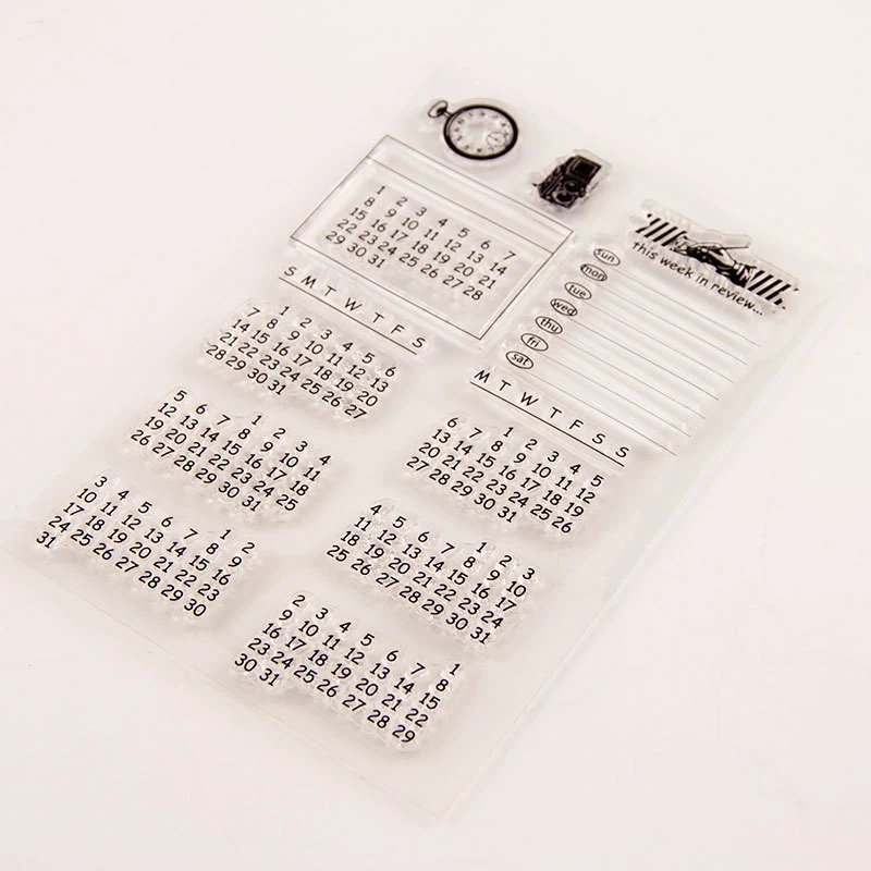

Date Picture Photo Album Decor Card Making Decorative Paper Card Crafts DIY Scrapbooking Clear Stamps TPR Multifunction 1Pcs