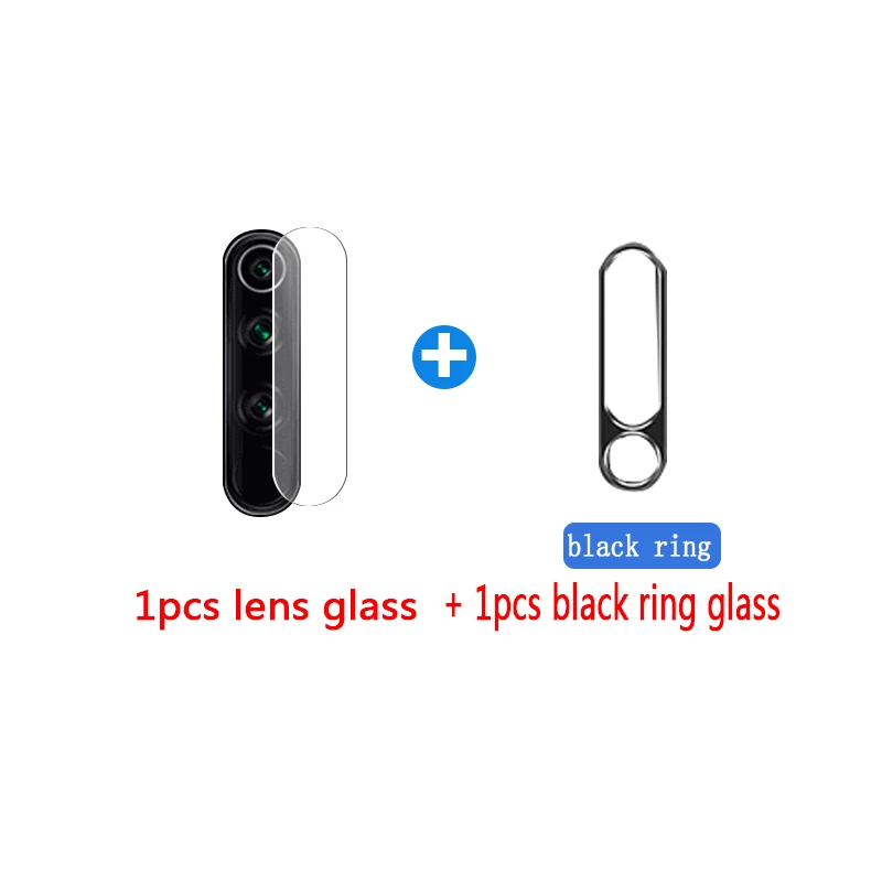 2in1 black ring 3 в 1 закаленное стекло для Xiaomi Redmi note 8 note8 pro пленка для объектива и кольцо Стекло и закаленное стекло для Redmi note 8 pro - Цвет: 2in1 black ring