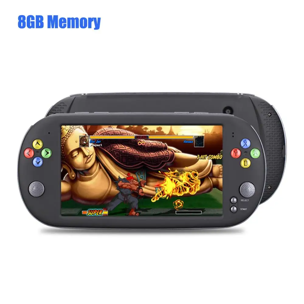 X16 7 дюймов экран Встроенный 16 ГБ 8 ГБ памяти ретро портативная игровая консоль подарок для фото/видео/веб-камеры/игр - Цвет: 8GB